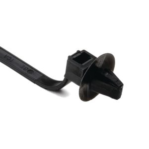 Fixing tie for hole (round), inside serrated, ⌀10.0-59.0mm, black, 100pcs.