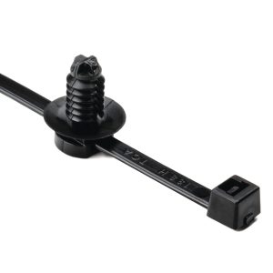Fixing tie for hole (round), inside serrated, ?4.0-45.0mm, black, 500pcs.
