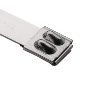Stainless steel cable tie, ball bearing lock, 362.0x12.3mm, ⌀17.0-102.0mm, metal, 50pcs.