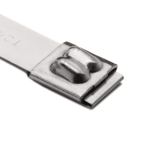 Stainless steel cable tie, ball bearing lock, 521.0x12.3mm, ⌀12.0-152.0mm, metal, 50pcs.