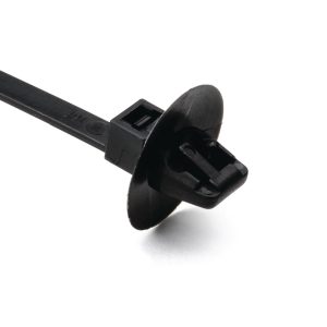 Fixing tie for hole (oval), inside serrated, ⌀5.0-30.0mm, black, 500pcs.