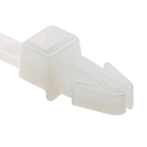 Fixing tie for hole (round), inside serrated, ⌀1.5-35.0mm, natural, 100pcs.