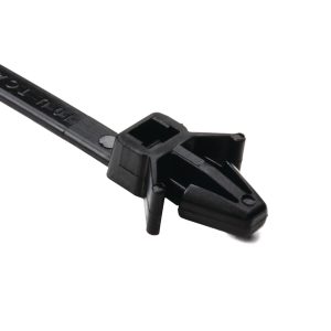 Fixing tie for hole (round), inside serrated, ⌀3.2-35.0mm, black, 500pcs.