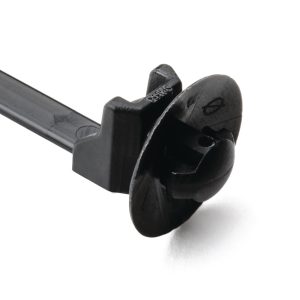 Fixing tie for hole (round), outside serrated, ⌀1.0-35.0mm, black, 500pcs.