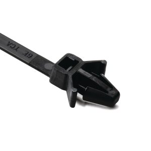Fixing tie for hole (round), inside serrated, ?1.5-45.0mm, black, 500pcs.