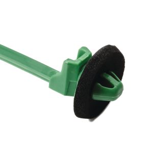 Fixing tie for hole (round), outside serrated, ⌀1.5-30.0mm, green, 500pcs.