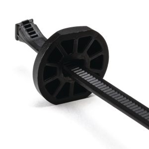 Cable tie outside serrated for direct fixation, 244.4x5.6mm, ?6.4-66.7mm, black, 2000pcs.
