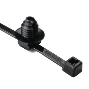 Fixing tie for hole (round), inside serrated, ⌀1.0-45.0mm, black, 500pcs.