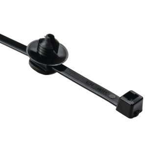 Fixing tie for hole (round), outside serrated, ⌀1.6-35.0mm, black, 6000