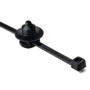 Fixing tie for hole (round), inside serrated, ⌀3.0-30.0mm, black, 500pcs.