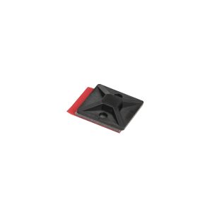 Cable tie mount for adhesive use, Wmax=3.6mm, ?3.0 mm, Adhesive, black, 100pcs.