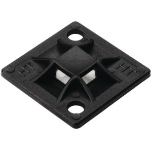 Cable tie mount for adhesive use, Wmax=8.4mm, ?4.1 mm, black, 50pcs.