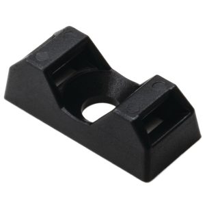 Cable tie mount for screw fixation, Wmax=5.0mm, ?4.5 mm, M4 Screw, black, 100pcs.