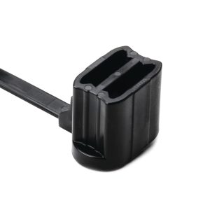 Fixing tie for stud, outside serrated, ⌀1.0-35.0mm, black, 500pcs.