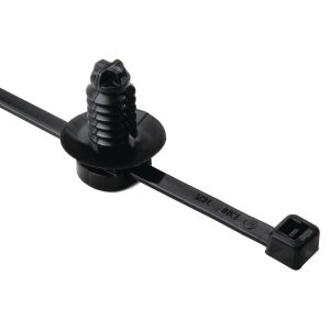 Fixing tie for hole (round), inside serrated, ⌀4.0-35.0mm, black, 500pcs.