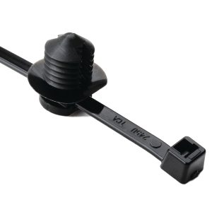 Fixing tie for hole (round), inside serrated, ?4.0-110.0mm, black, 500pcs.