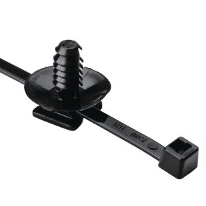 Fixing tie for hole (round), inside serrated, ⌀1.5-50.0mm, black, 500pcs.