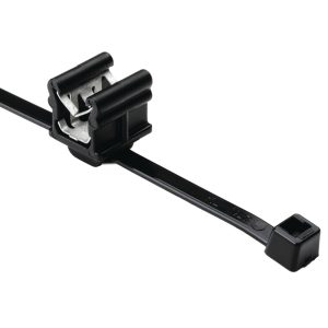 Fixing tie for edge, inside serrated, ?1.0-45.0mm, black, 500pcs.