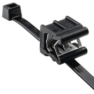 Fixing tie for edge, inside serrated, ?5.0-50.0mm, black, 500pcs.