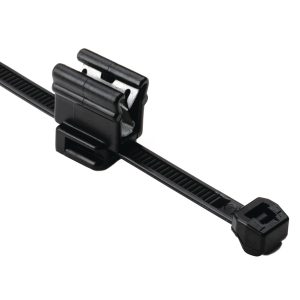 Fixing tie for edge, outside serrated, ⌀5.0-35.0mm, black, 500pcs.