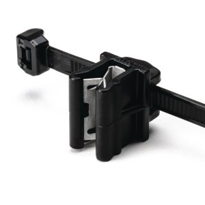 Fixing tie for edge, ?1.5-45.0mm, black, 2000