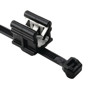 Fixing tie for edge, outside serrated, ?1.5-50.0mm, black, 500pcs.