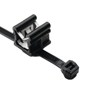 Fixing tie for edge, outside serrated, ⌀1.5-50.0mm, black, 500pcs.