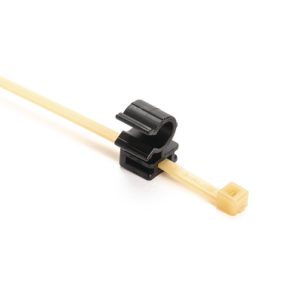 Fixing tie with pipe/tube holder, ?4.0-31.0mm, natural/black, 500pcs.