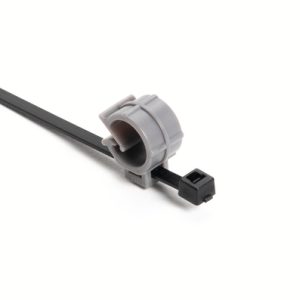 Fixing tie with pipe/tube holder, ?5-30mm, grey, 2000pcs.