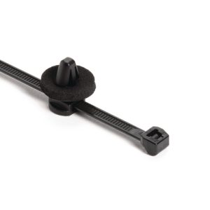Fixing tie for hole (round), outside serrated, ⌀4.0-45.0mm, black, 500pcs.