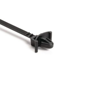 Fixing tie for hole (round), inside serrated, ⌀1.5-34.0mm, black, 500pcs.