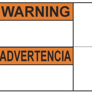 Label, weather resistant/chemical resistance, orange, thermal transfer print, 88.9x127.0mm, 250pcs.