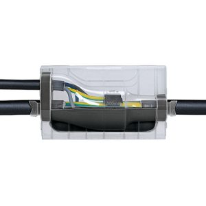 Cast resin joint, Parallel P, 4 x 70mm? to 4 x 240mm?, L=420mm, 3900 ml, Polyurethane resin (PUR) black