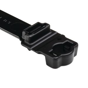 Fixing tie for stud, inside serrated, ?9.5-105.0mm, black, 300pcs.