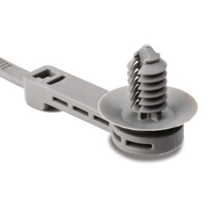 Fixing tie for hole (round), outside serrated, ⌀2.0-50.0mm, grey, 4000pcs.