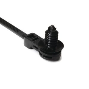Fixing tie for hole (round), outside serrated, ⌀2.0-50.0mm, black, 4000pcs.
