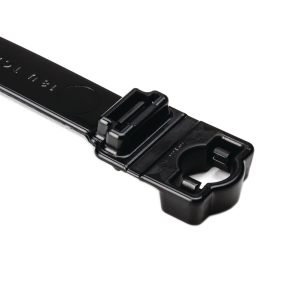 Fixing tie for stud, inside serrated, ⌀9.5-57.1mm, black, 300pcs.
