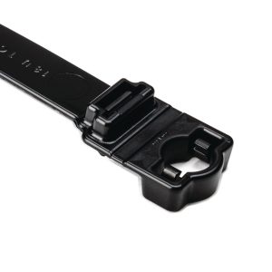 Fixing tie for stud, inside serrated, ⌀9.5-105.0mm, black, 300pcs.