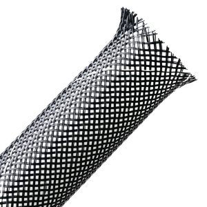 Braided sleeving, nom⌀9.5mm, ⌀4.8-12.7mm, black, 152.40m