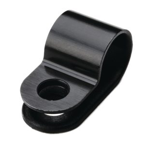 P-clamp closed, Dmax=8.0mm, ⌀4.2 mm, black, 100pcs.