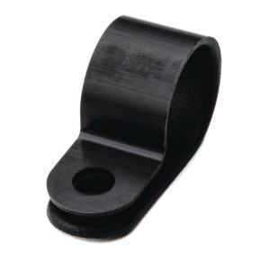 P-clamp closed, Dmax=12.5mm, ⌀4.2 mm, black, 100pcs.