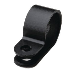 P-clamp closed, Dmax=14.0mm, ⌀4.2 mm, black, 100pcs.