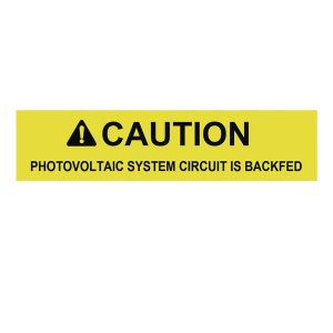 Solar label, pre-printed, yellow, 19.05x104.6mm, 50pcs.