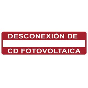 Solar label, pre-printed, red, 25.4x92.25mm, 50pcs.