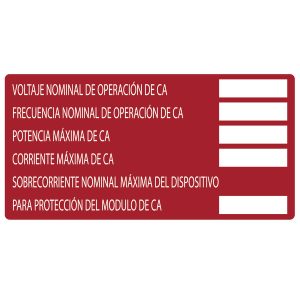 Solar label, pre-printed, red, 50.8x101.6mm, 50pcs.