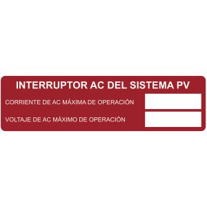 Solar label, pre-printed, red, 25.4x92.25mm, 50pcs.