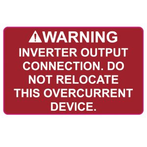 Solar label, pre-printed, red, 31.75x50.8mm, 50pcs.