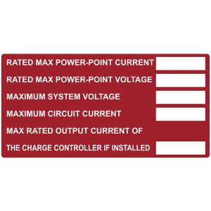 Solar label, pre-printed, red, 50.8x101.6mm, 50pcs.