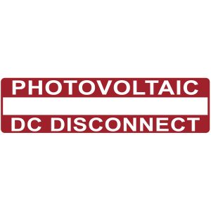 Solar label, pre-printed, red, 25.4x92.25mm, 50pcs.