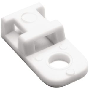 Cable tie mount for screw fixation, Wmax=5.0mm, ⌀4.3 mm, M4 Screw, natural, 100pcs.